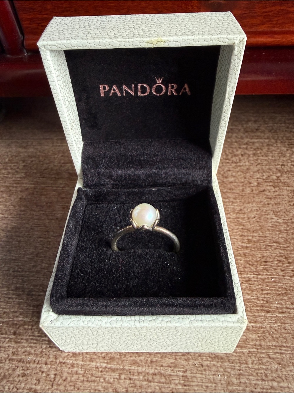 Pandora Cultured Elegance Pearl Ring Size 7